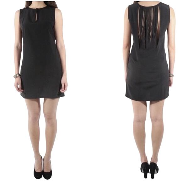 Zara Sleeveless Key Hole Cut Out Back Detail Black Dress Women's Size Small - Picture 1 of 13